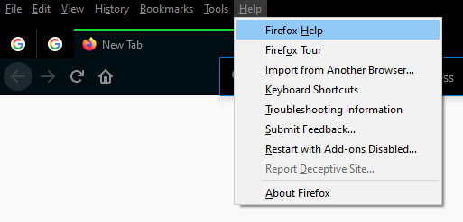 Firefox Menu Shortcut