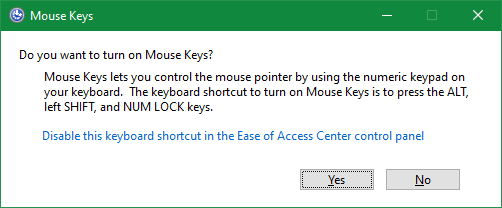 Mouse Keys Windows
