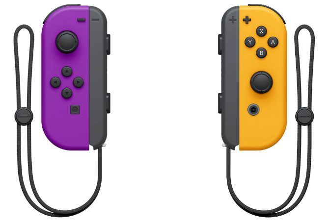 Nintendo Purple and Orange Joy-Cons
