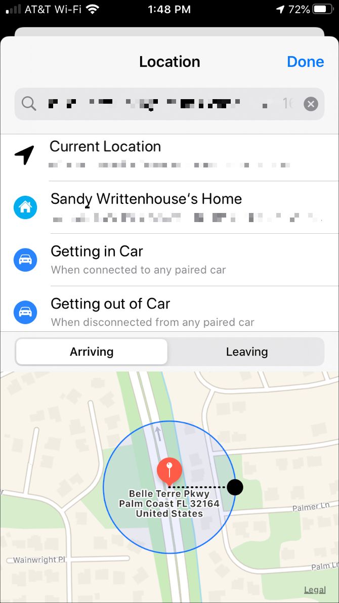 Reminders Pick Location-iPhone