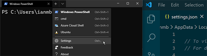 Windows Terminals Settings File