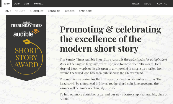 The Sunday Times Short Story Award is a great way to discover contemporary authors and the best short stories in the 2010s