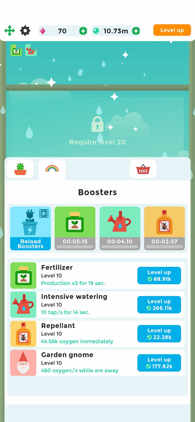 Gardening Games iOS Terrarium Boosters