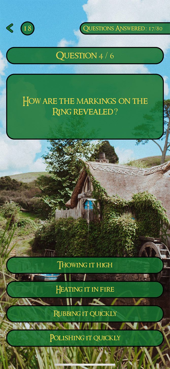 Lord of the Rings App LotR Quiz iOS