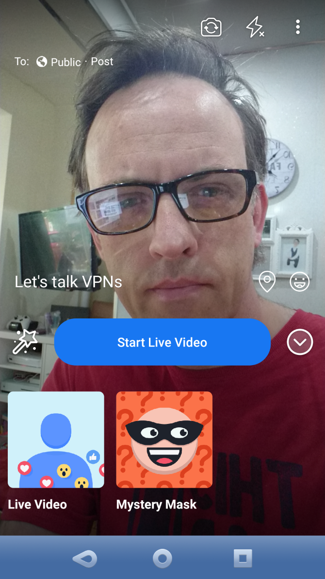 Streaming live video on Facebook