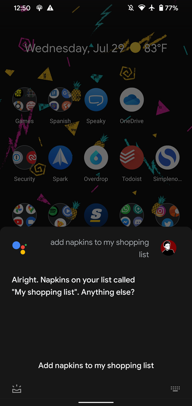 Google Assistant Shopping Add