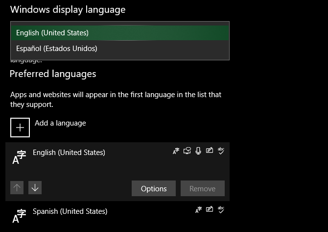 Windows Change Language Preferences
