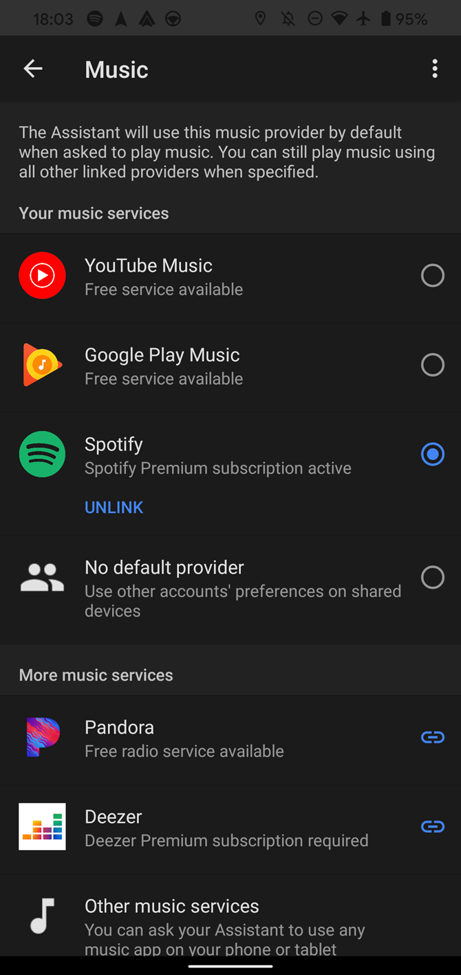 Google Assistant Default Music