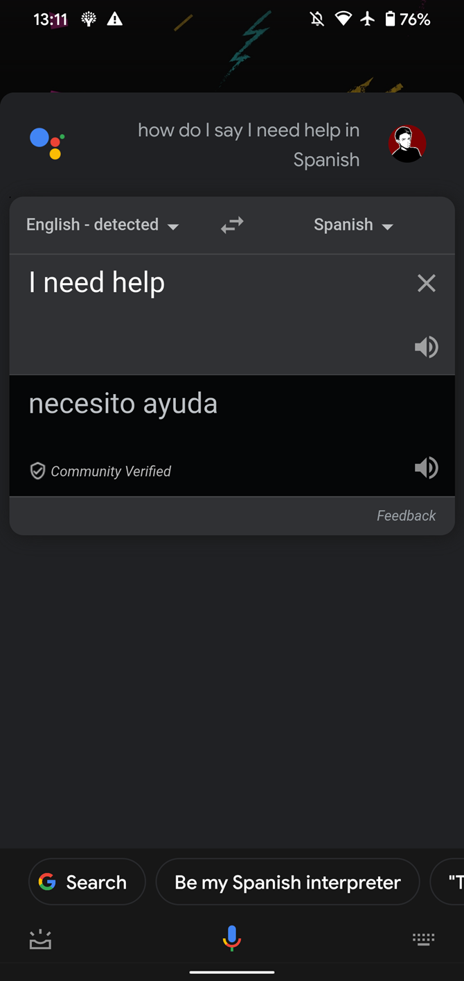 Google Assistant Translate 2