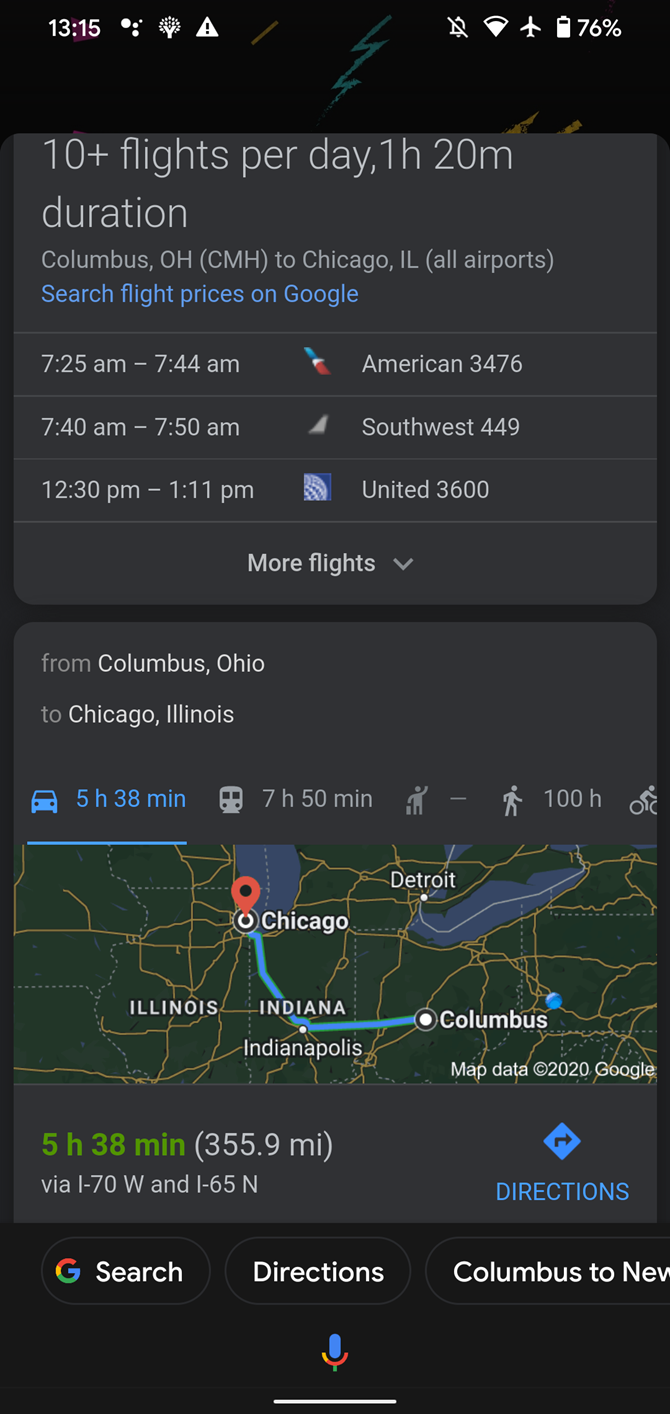 Google Assistant Travel Time