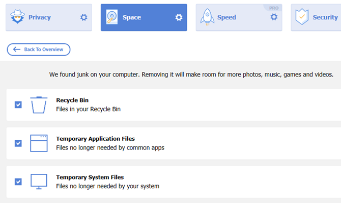 CCleaner Space Category