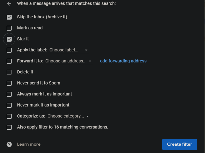  Opțiuni de filtrare Gmail