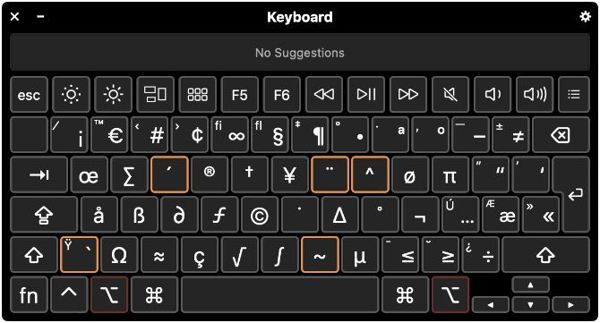 mac keyboard special characters map