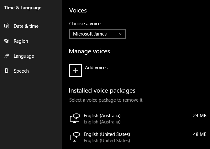 custom windows 10 voices