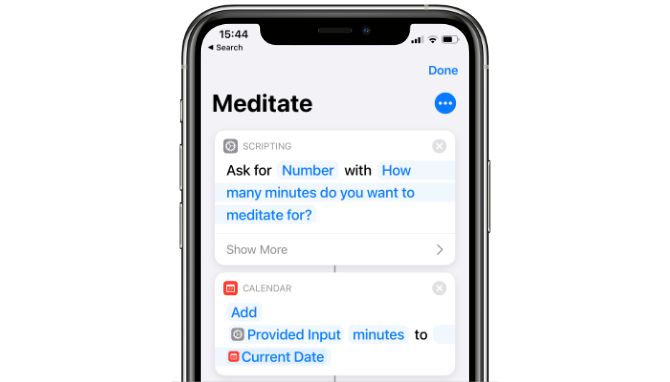 Meditate Siri Shortcut