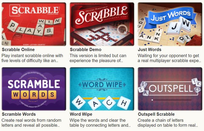 Online Scrabble games