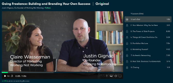 Learn how to build a personal brand for freelance success in this free online e-course at Skillshare, by the founders of Working Not Working