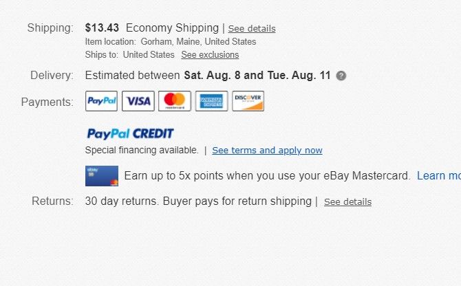 ebay shipping calculator