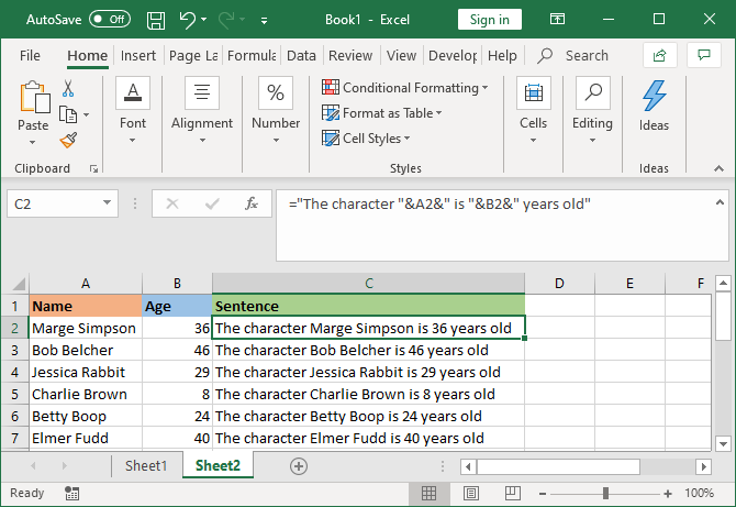 excel celle combinate con testo aggiuntivo