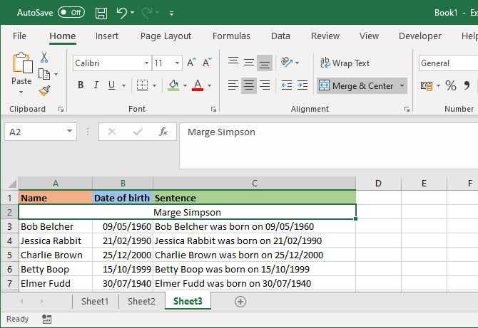 Excel zusammenführen und zentrieren