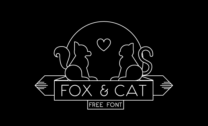 fox and cat font