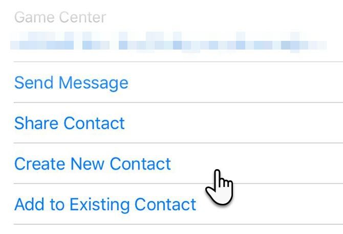 Create new contact in iPhone
