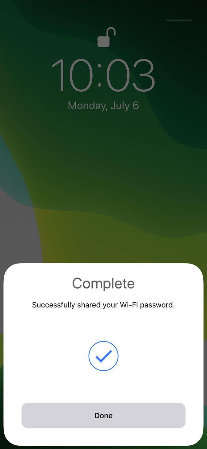 Share Wi-Fi passwords between iPhones connected