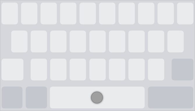 iPhone keyboard being used as a cursor