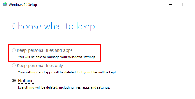 keep your settings windows in place install