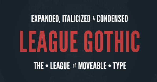 league gothic font