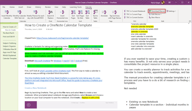 calendar template for onenote mac calendar template for onenote mac