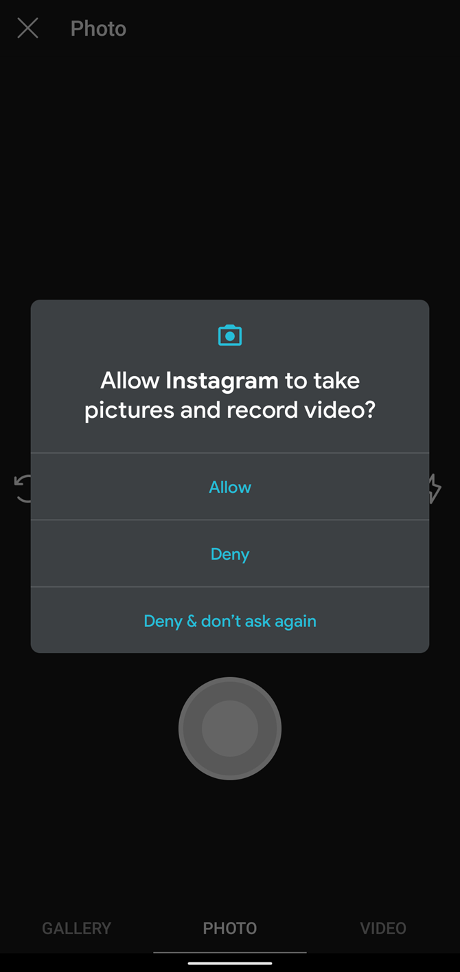 Android Instagram Denied Permission
