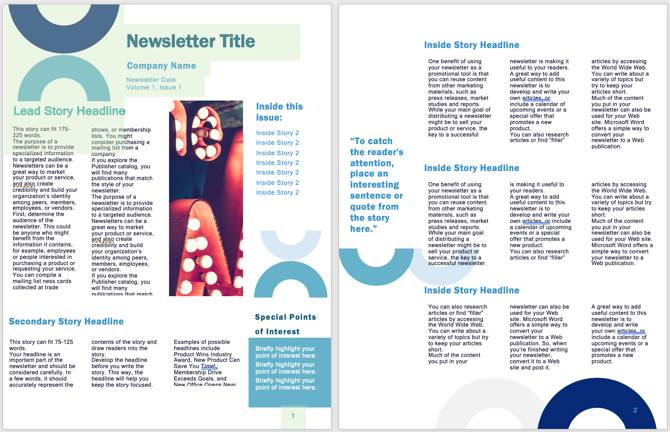 13 Free Newsletter Templates You Can Print Or Email As Pdf