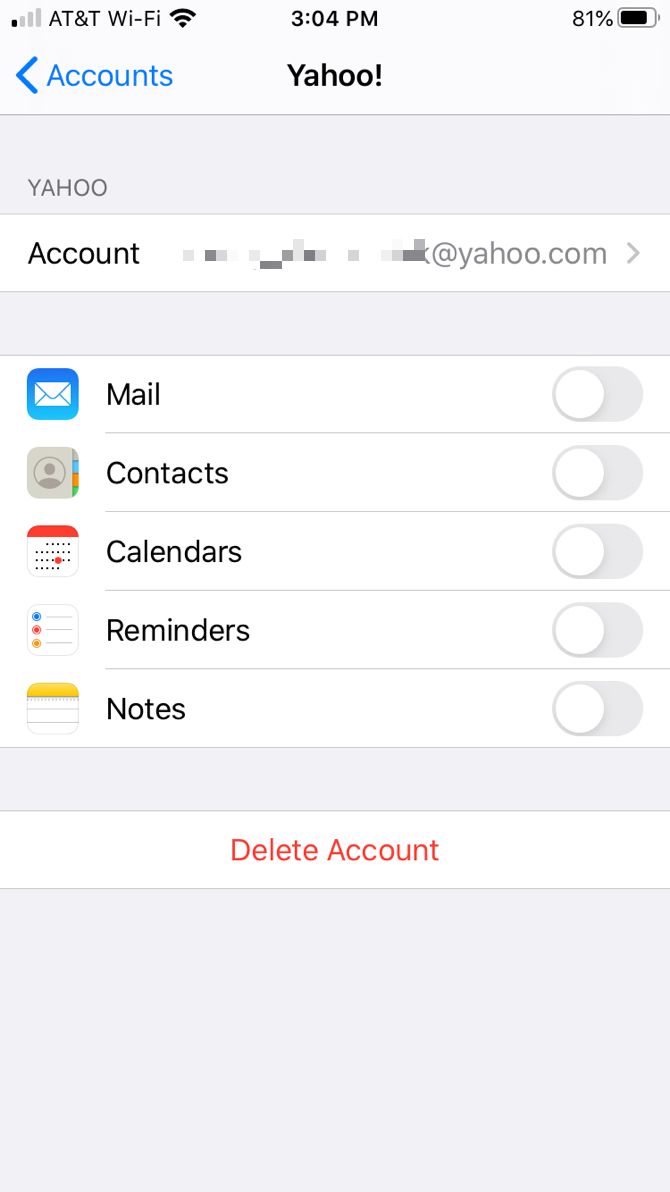 Deactivate Delete Yahoo Account Mail iPhone