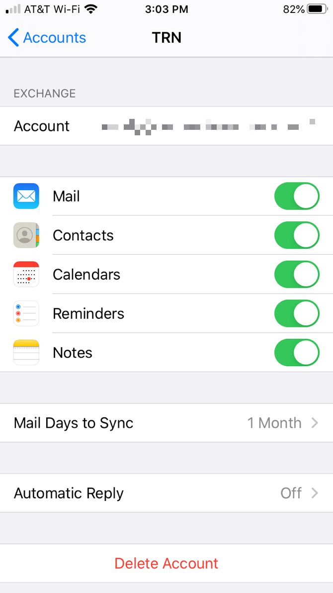 Exchange Mail Settings iPhone