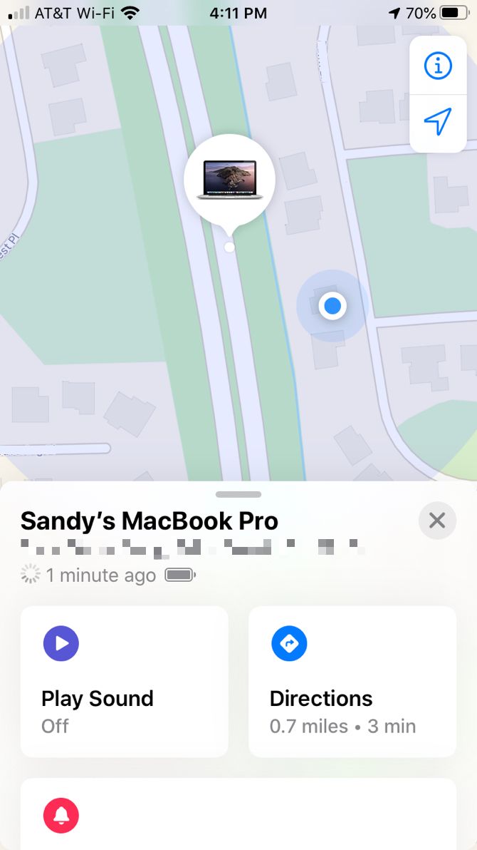 Find My On iPhone-My MacBook
