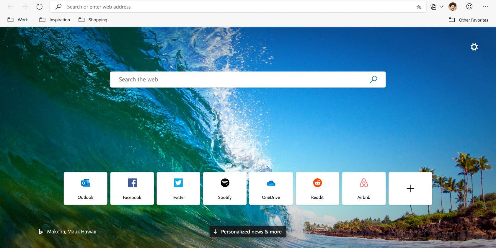 A screenshot of Microsoft Edge