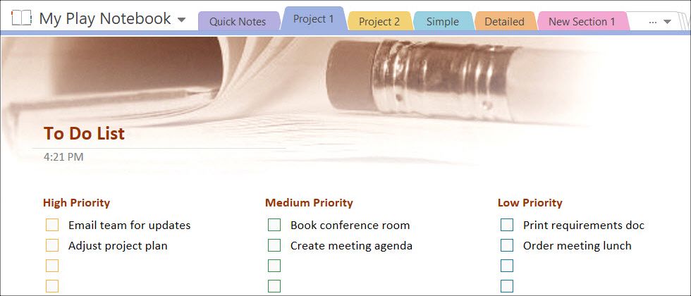 How to Use OneNote Templates for Project Management