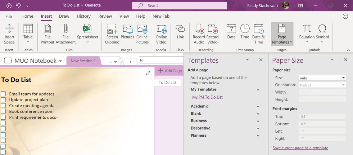 How to Use OneNote Templates for Project Management