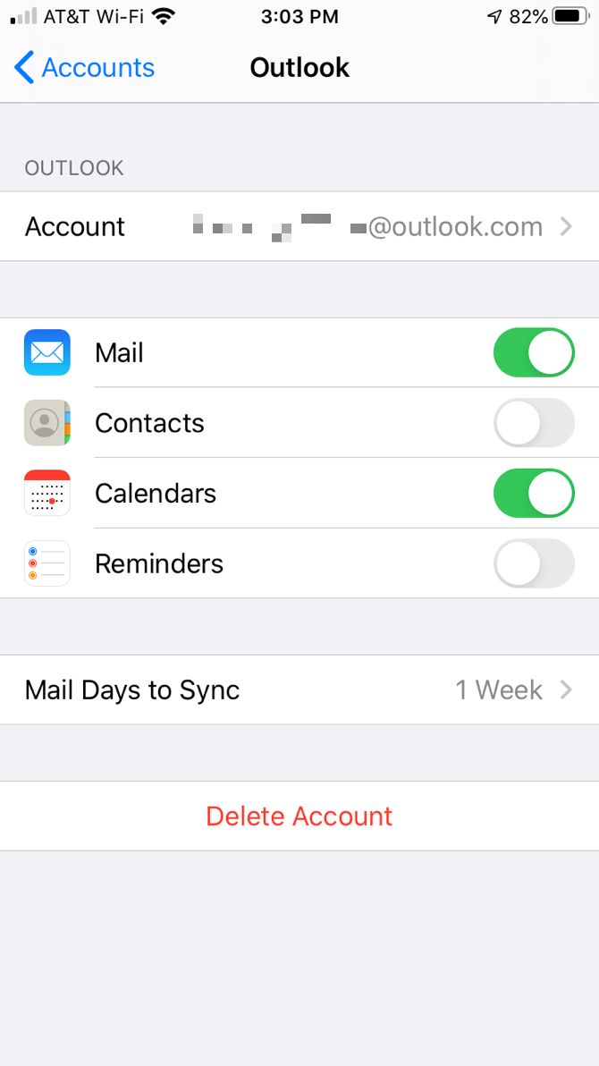 Outlook Mail Settings iPhone