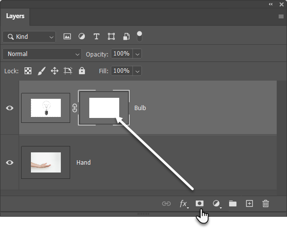 Select Layer mask in Layers panel
