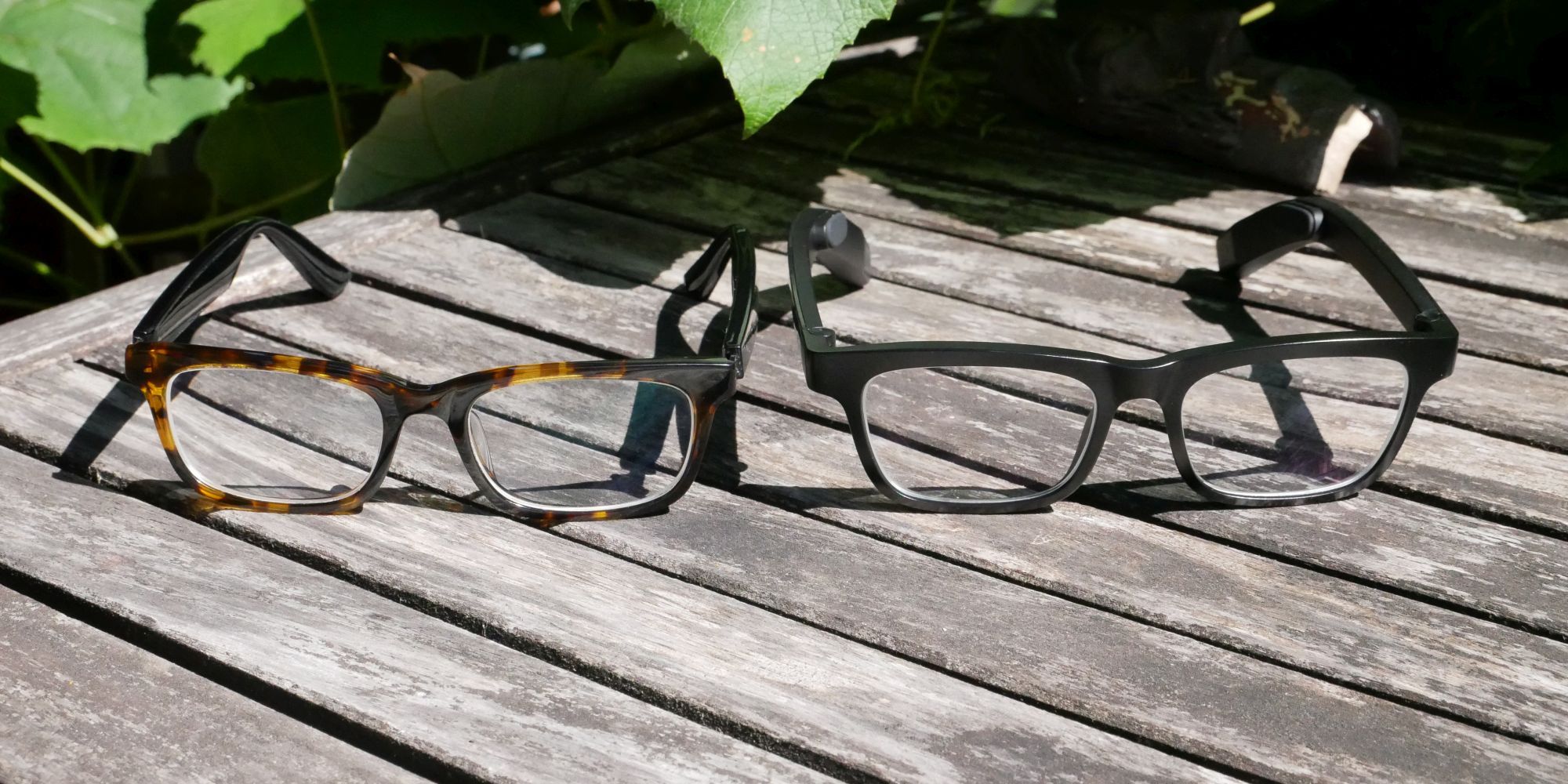 Vue Lite glasses and Vue Original smart glasses side by side