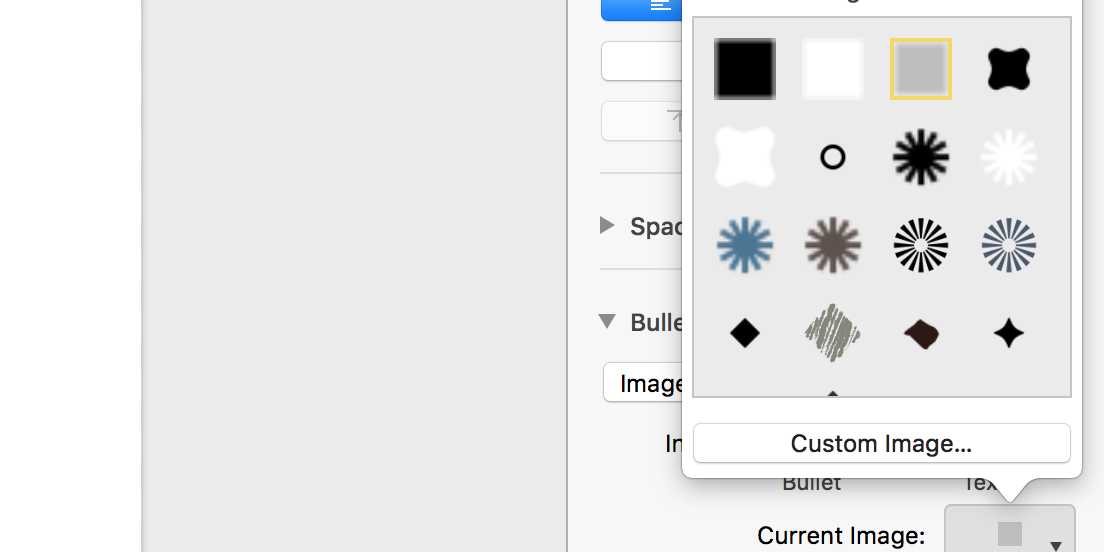 mac bullet point shortcut pages