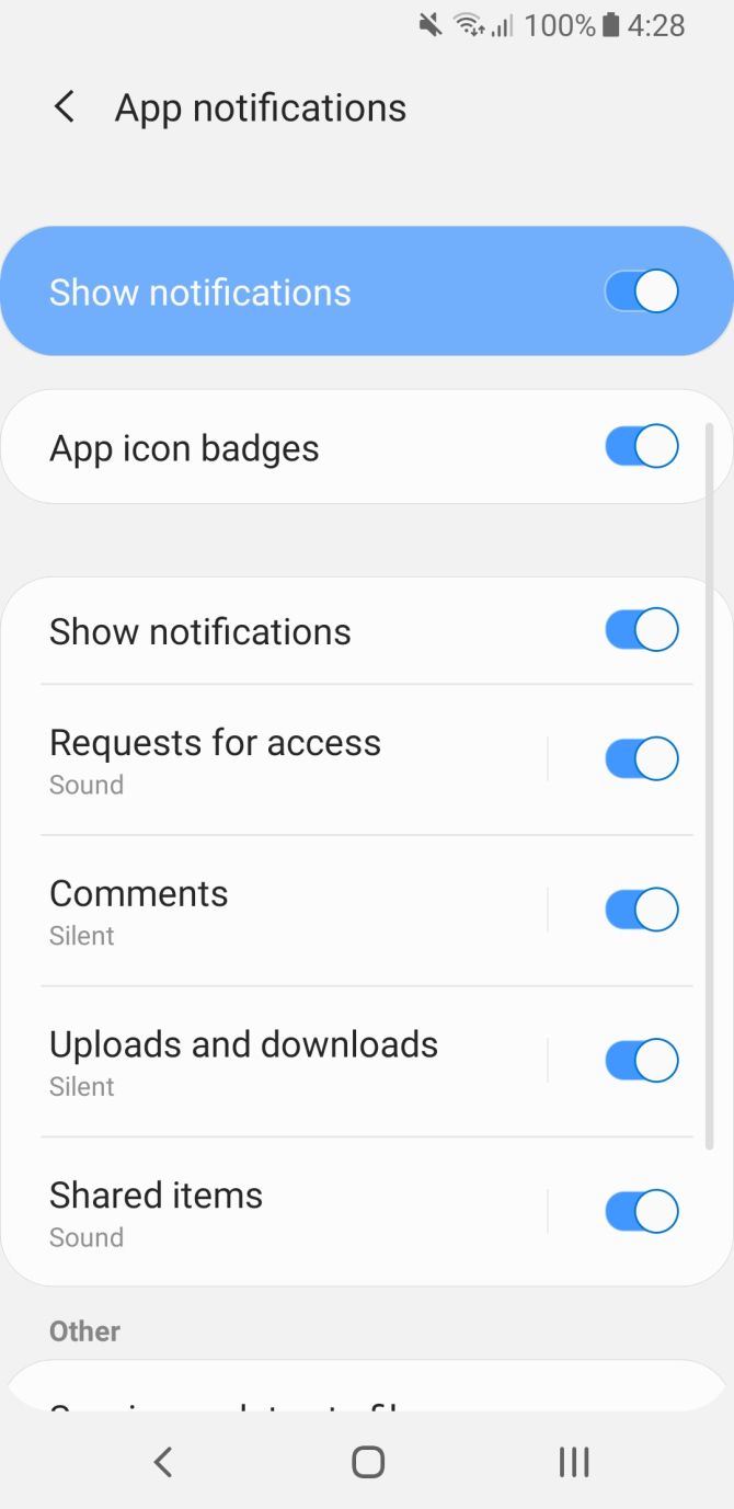 drive app notifications