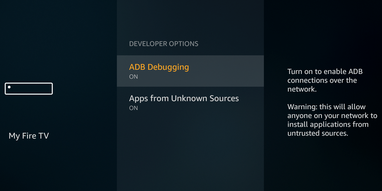 turn on adb debugging
