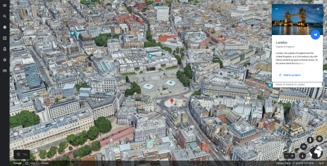 Verwendung von Google Earth in einem Browser - google earth 3d