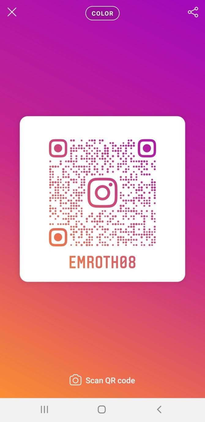 Instagram Gradient QR Code Page