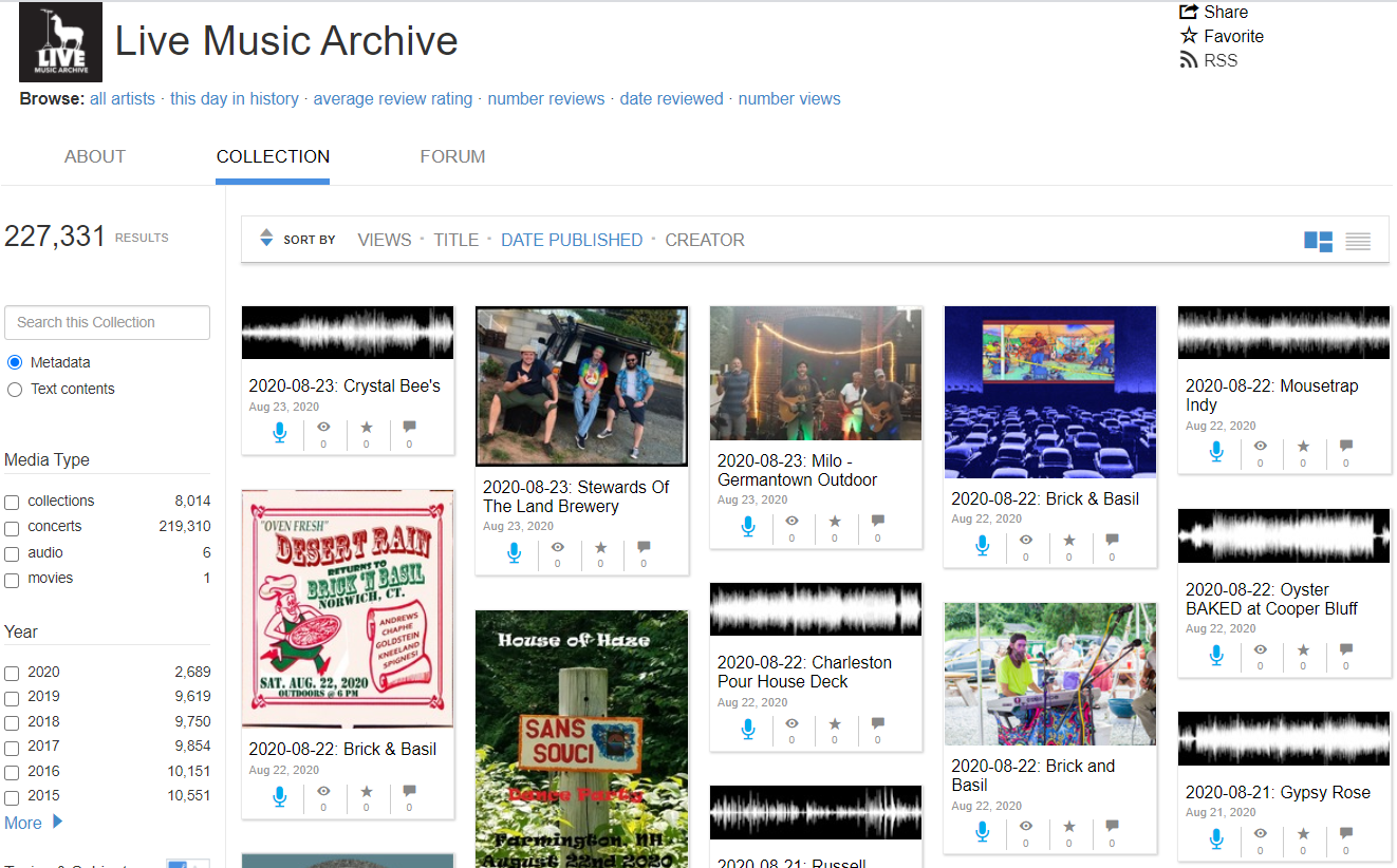 live music archive internet archive