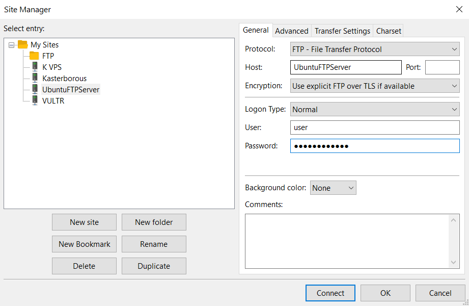 Connect to your Ubuntu FTP server with FileZilla