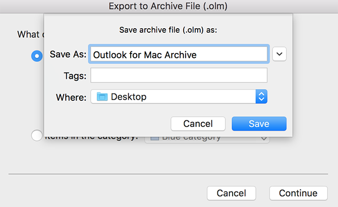 export outlook emails on mac